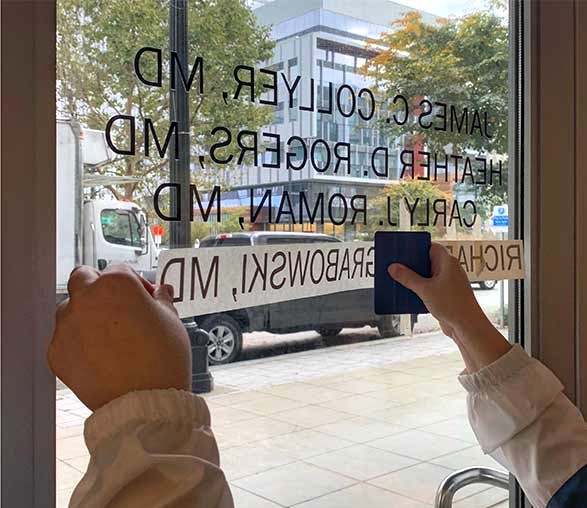 Custom door graphics